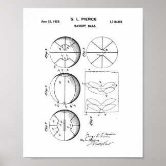 Brevet original de la balle, affiche Vintage de la