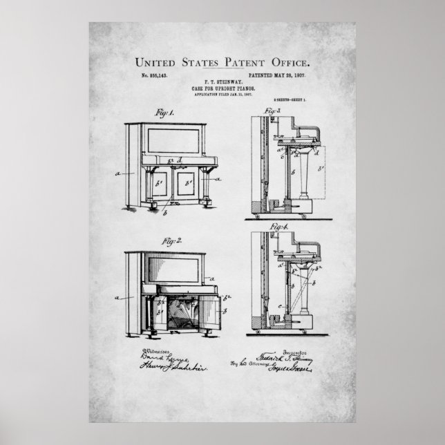 Brevet - Piano droit - Poster (Devant)