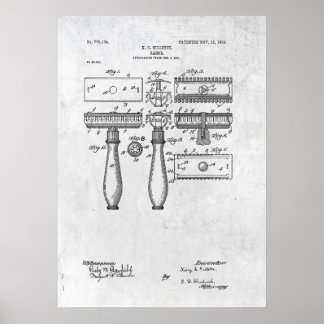 Brevet Razor Imprimer Poster 1904