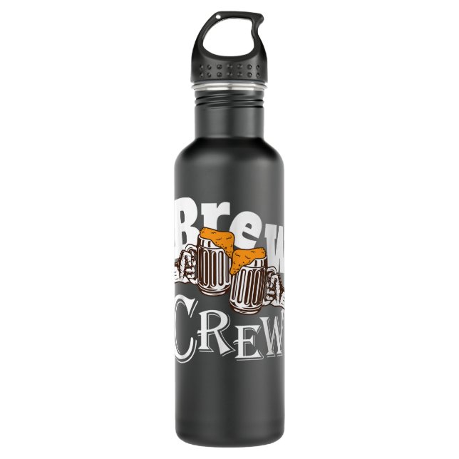 Brew Crew, Bachelors Party T shirt, Beer drinking  710 Ml Water Bottle (Front)