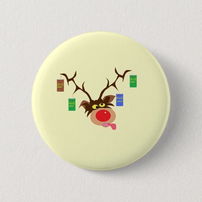 Brew-dolph 2 Inch Round Button (Front)