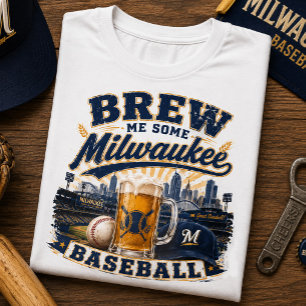 Brew Me Some Milwaukee Baseball Fan Tri-Blend Shirt