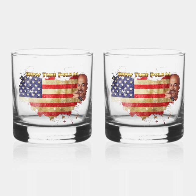 Brew Time Polkas Whiskey Glass (Front)