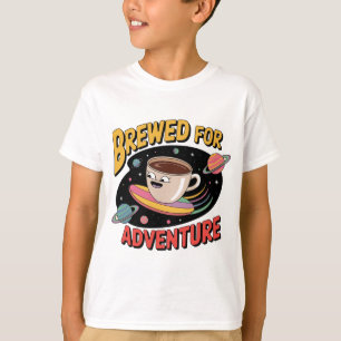 Brewed for Adventure - Coffee Space Traveller T-Shirt