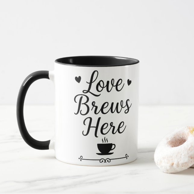 Brewed with Love Mug (With Donut)