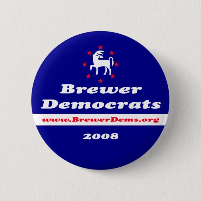 Brewer Democrats 2008 Button (Front)