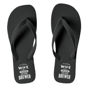 Brewer Job Title Tee Gift For Mens Womens Flip Flops