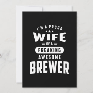 Brewer Job Title Tee Gift For Mens Womens Thank You Card