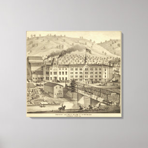 Brewery and malt house of A Reymann Canvas Print