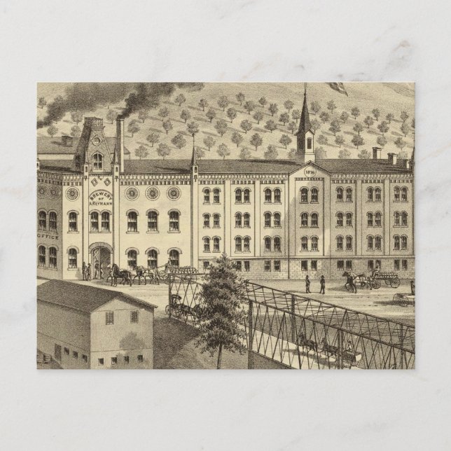 Brewery and malt house of A Reymann Postcard (Front)