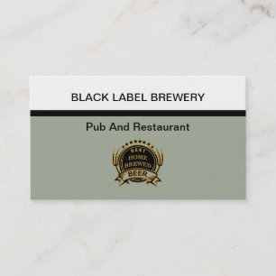Brewery And Restaurant Theme Business Card