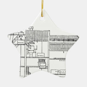 Brewery Blueprint Ceramic Ornament
