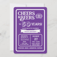Brewery Pub Birthday Cheers and Beers to 50 Years