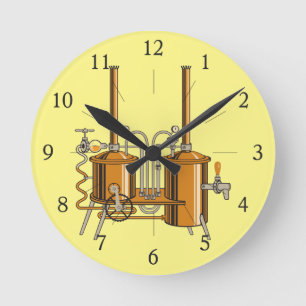 Brewery Round Clock
