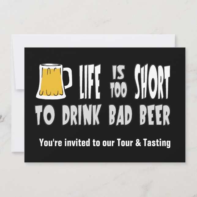Brewery Tour  or Beer Club Tasting Invitation (Front)