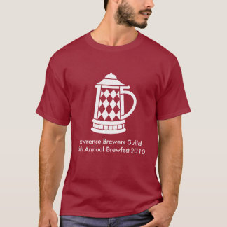 Brewfest 2010 Full Front Design in White T-Shirt