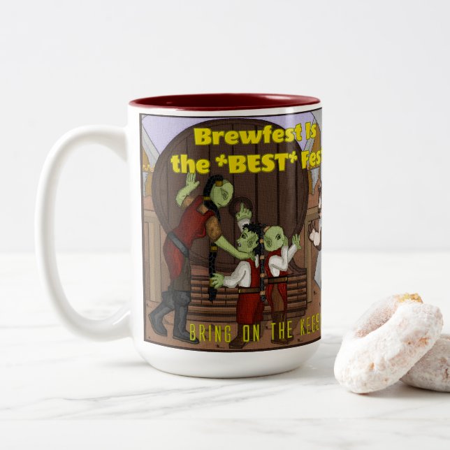 Brewfest Is The Best Fest: Two-Tone Coffee Mug (With Donut)