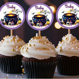 Brewing A Baby Classic Round Sticker