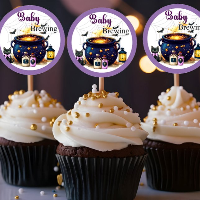 Brewing A Baby  Classic Round Sticker (Creator Uploaded)
