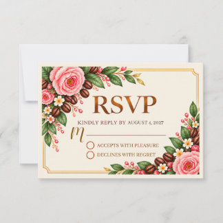 Brewing a Beautiful Forever Romance RSVP Card