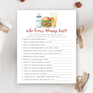 Brewing baby shower - Who knows mommy best