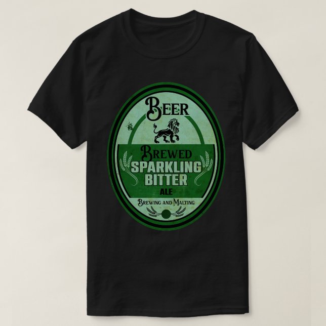 Brewing Beer Label T-Shirt (Design Front)