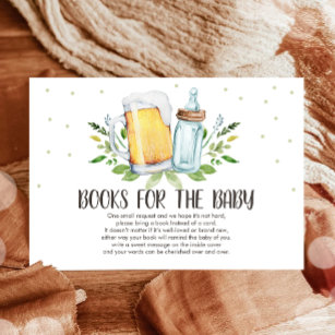 Brewing Bring a book Beers and Bottles Rustic Enclosure Card