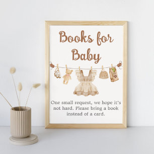 Brewing Coffee Baby Shower Books for Baby Sign