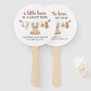 Brewing Coffee Baby Shower Hand Fan