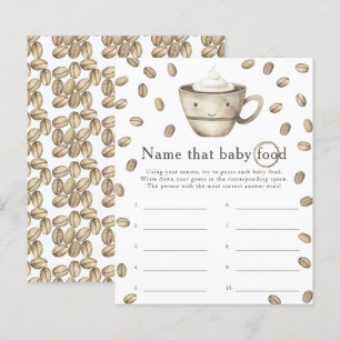 Brewing coffee baby shower Name that baby food