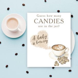 Brewing coffee - How many candies are in the jar Poster