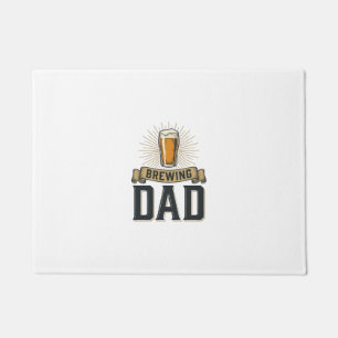 Brewing Dad Beer Vintage Engraving Shirt Design_1 Doormat