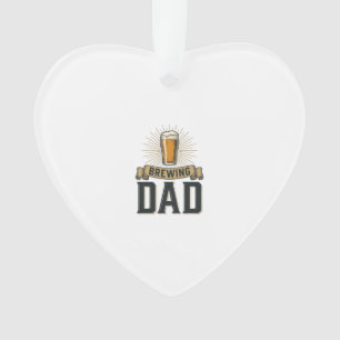 Brewing Dad Beer Vintage Engraving Shirt Design_1 Ornament
