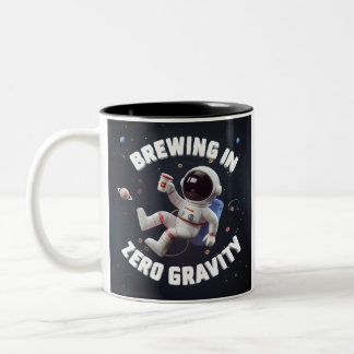 Brewing in Zero Gravity Two-Tone Coffee Mug