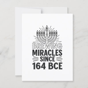 Brewing Miracles Since 164 BCE Hanukkah Jewish  Postcard