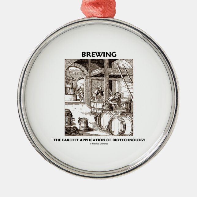 Brewing The Earliest Application Of Biotechnology Metal Ornament (Front)