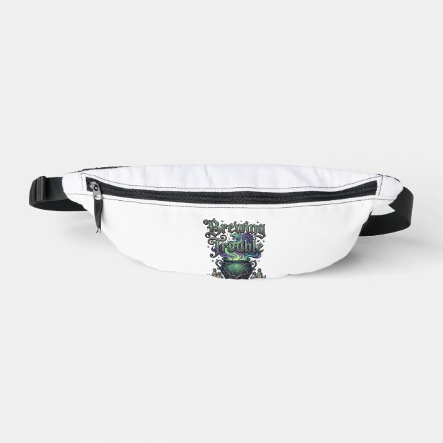 Brewing Trouble Cauldron Dragon Alchemy Crystals H Fanny Pack (Front)