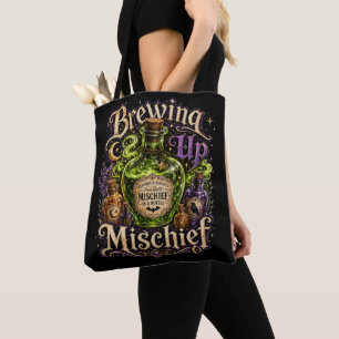 “Brewing Up Mischief” Tote Bag
