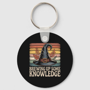 Brewing Up Some Knowledge Halloween Design Keychain