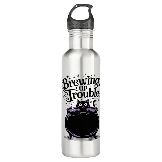 Brewing Up Trouble Classic T-Shirt 710 Ml Water Bottle (Front)