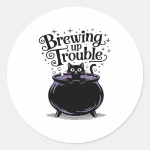 Brewing Up Trouble Classic T-Shirt Classic Round Sticker