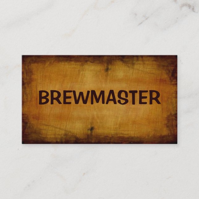 Brewmaster Antique Business Card (Front)