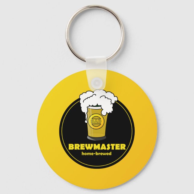 Brewmaster Beer home-brewed Dad Keychain (Front)