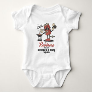 Brews And BBQ Squad Funny Barbeque Family Custom Baby Bodysuit