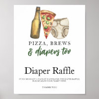 Brews and diapers Baby shower diaper raffle