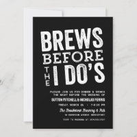 Brews before I Do's brewery rehearsal dinner black