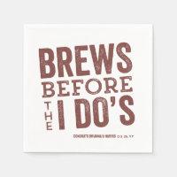 Brews before I Do's brick red rehearsal dinner