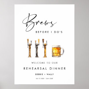 Brews Before I Do's Rehearsal Dinner Poster