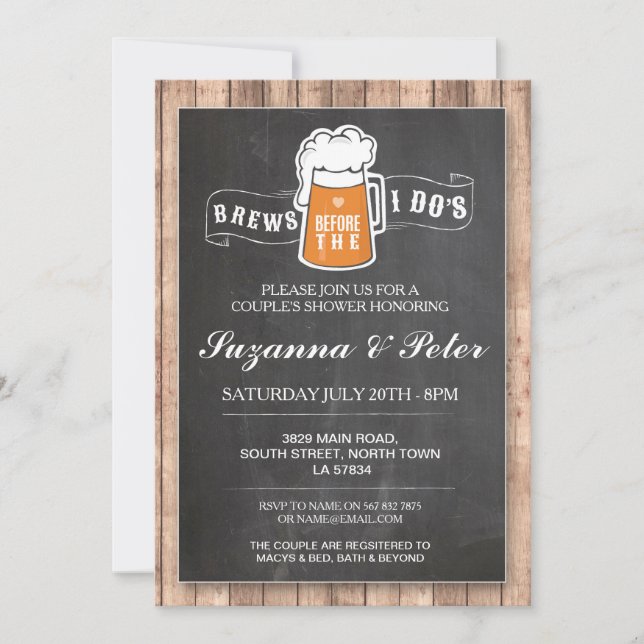 BREWS Before The I Do's Couple's Showers Invite (Front)