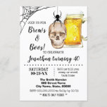 Brews & Boos Halloween Adult Birthday skull beer Invitation<br><div class="desc">Add your own wording into the template. To more customization (font colour,  font style,  background),  click on personalize,  scroll down and click on link "click to customize further". ** Please see the full collection for matching invitation,  tags,  sign and thank you card available**</div>